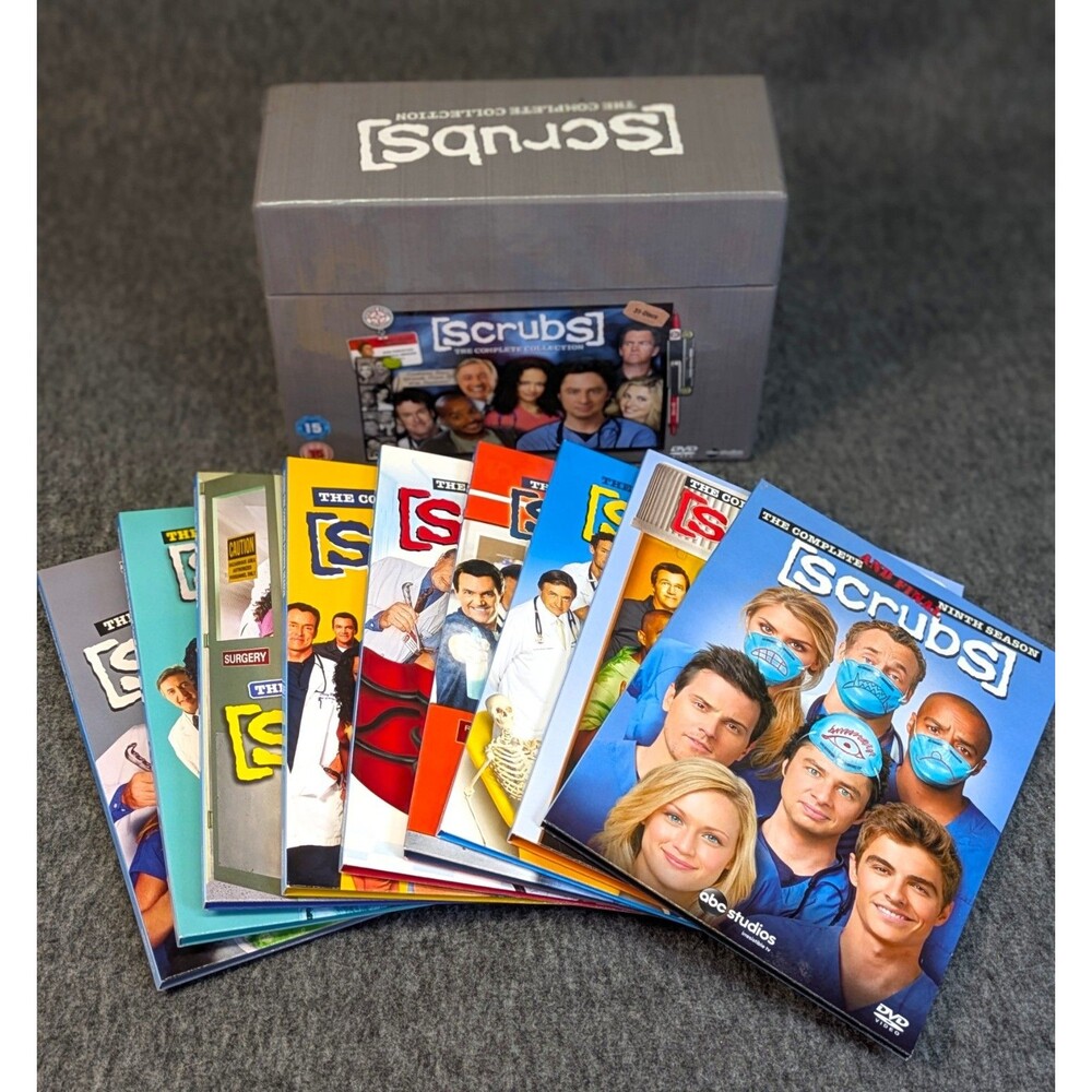 Scrubs Complete Series Seasons 1-9 31 DVD Box Set Zach Braff Excellent